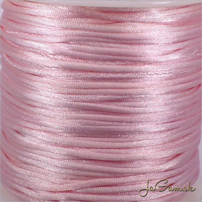 Nylonová šnúrka 1mm, ružová - 1m (1018)